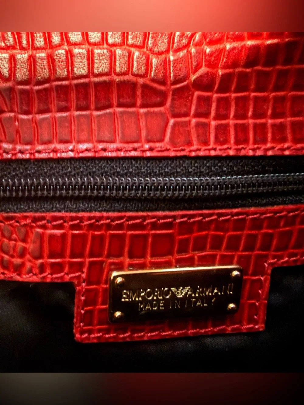 Emporio Armani sleek red